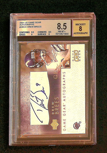 2001 UD Game Gear AUTO Drew Brees