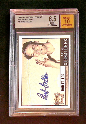 1999 UD CEntury Legends SIGNATURES Bob Feller HOF