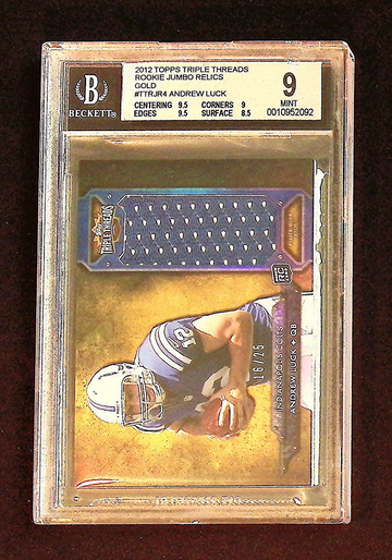 2012 TOPPS Triple Threads Rookie Jumbo Relic GOLD Andrew Luck