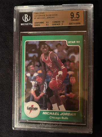 1985 Michael Jordan Star Gatorade bgs 9.5