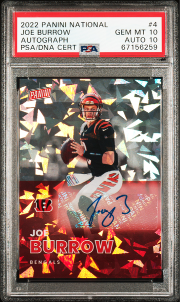 2022 Joe Burrow Panini Auto Gem Mint 10
