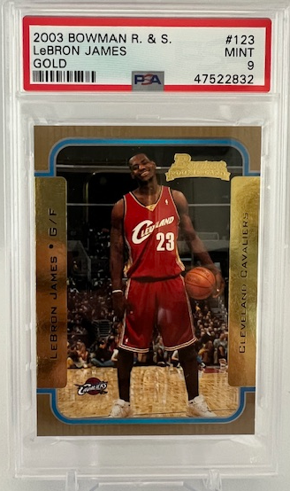2003 LeBron James Rookie & Stars GOLD PSA 9