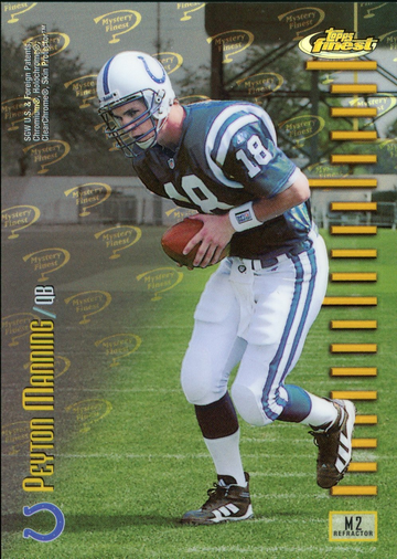1998 Topps Finest Mystery Refractor Brett Favre/Peyton Manning RC #M2