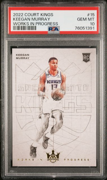 Keegan Murray 2022-23 Court Kings Works in Progress RC #15 Kings Rookie PSA 10