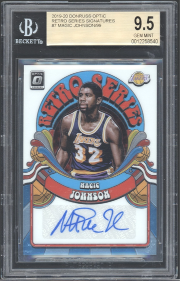 2019 Donruss Optic Retro Series Signatures Magic Johnson /99 BGS 9.5 10 Auto
