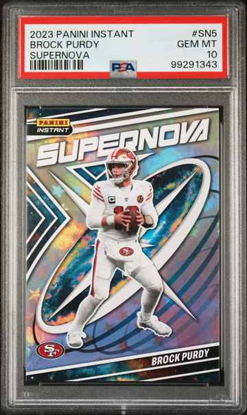 Brock Purdy 2023 Panini Supernova NFL #SN-5 Football Card PSA 10 Gem Mint