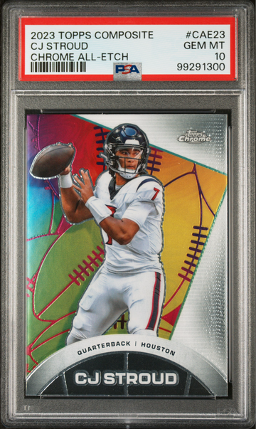CJ Stroud 2023 Topps Chrome NFL ALL-ETCH #CAE-23 Football Card PSA 10 Gem Mint