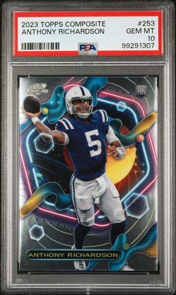Anthony Richardson 2023 Topps Chrome Cosmic NFL #253 Rookie Football Card PSA 10 Gem Mint