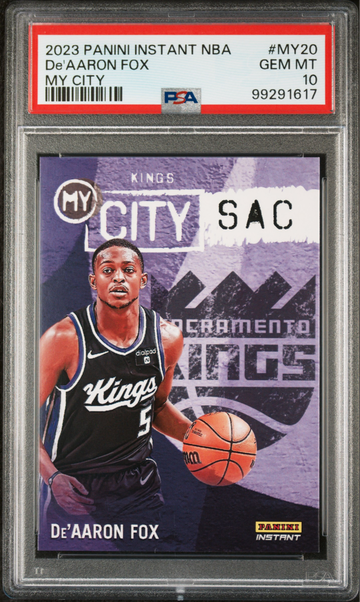 De'Aaron Fox 2023 Panini MyCity NBA #MY-20 Basketball Card PSA 10 Gem Mint