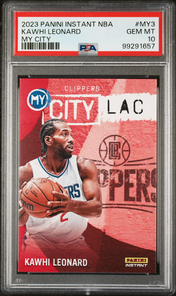Kawhi Leonard 2023 Panini MyCity NBA #MY-3 Basketball Card PSA 10 Gem Mint