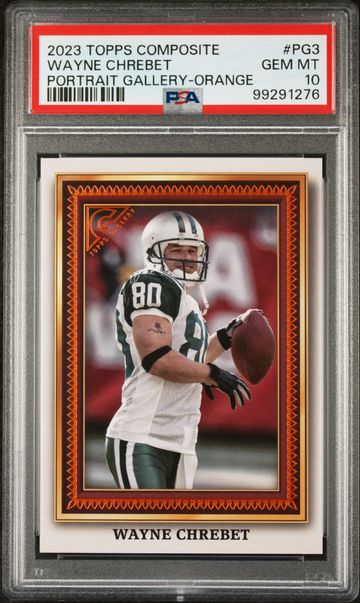 Wayne Chrebet 2023 Topps Portrait Gallery NFL #PG-3 Orange 17/25 Card PSA 10