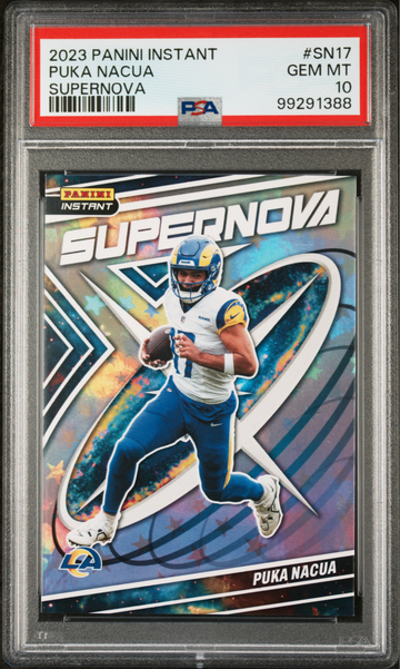 Puka Nacua 2023 Panini Supernova NFL #SN-17 Football Card PSA 10 Gem Mint