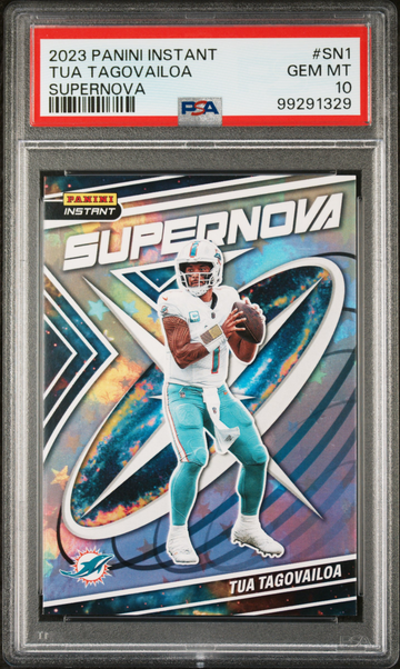 Tua Tagovailoa 2023 Panini Supernova NFL #SN-1 Football Card PSA 10 Gem Mint