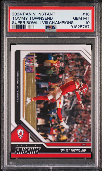 Tommy Townsend 2023 Panini NFL Superbowl Champions #16 Card PSA 10 Gem Mint