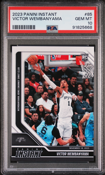 Victor Wembanyama 2023-24 Panini #85 NBA Rookie Card Spurs 1 of 6841 PSA 10 Gem