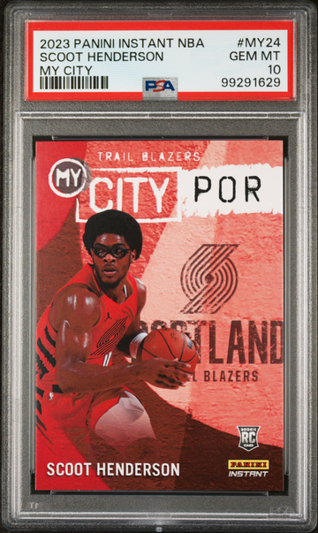 Scoot Henderson 2023 Panini MyCity Rookie NBA #MY-24 Basketball Card PSA 10 Gem