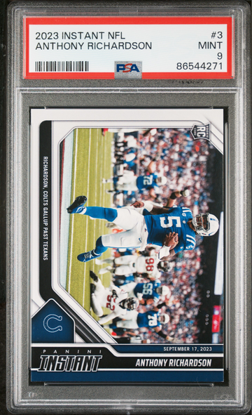 Anthony Richardson 2023 Panini NFL Rookie #3 Card 1 of 358 Colts PSA 9 Mint
