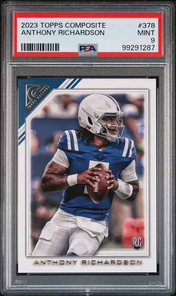 Anthony Richardson 2023 Topps Gallery Rookie NFL #378 Football Card PSA 9 Mint