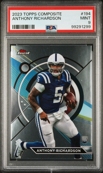 Anthony Richardson 2023 Topps Finest NFL #194 Rookie Football Card PSA 9 Mint