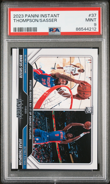 Ausar Thompson / Marcus Sasser 2023-24 Panini NBA Rookie Card 1 of 79 PSA 9 Mint