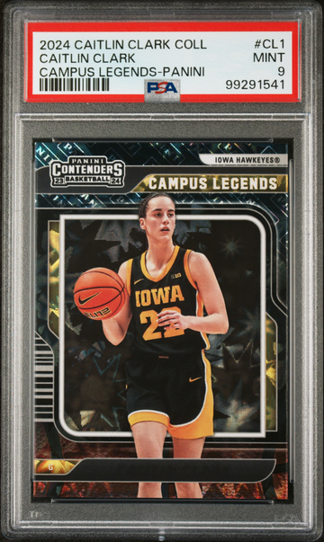 Caitlin Clark 2024 Panini College Contenders Campus Legends #CL1 Card PSA 9 Mint