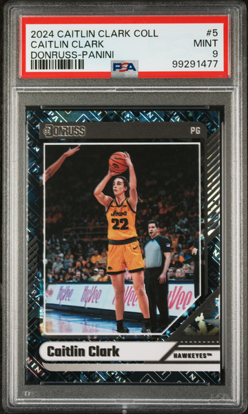Caitlin Clark 2024 Panini Donruss #5 Basketball Card PSA 9 Mint