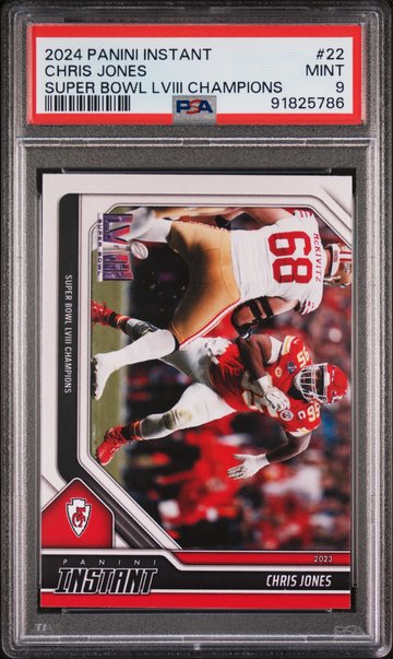 Chris Jones 2023 Panini NFL Superbowl Champions #22 Card PSA 9 Mint