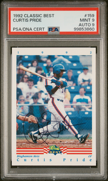 Curtis Pride 1992 Classic Best MLB #159 Baseball Card PSA 9 Auto 9