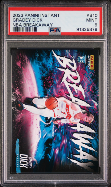 Gradey Dick 2023-24 Panini NBA Breakaway #10 Rookie Card 1 of 4085 PSA 9 Mint