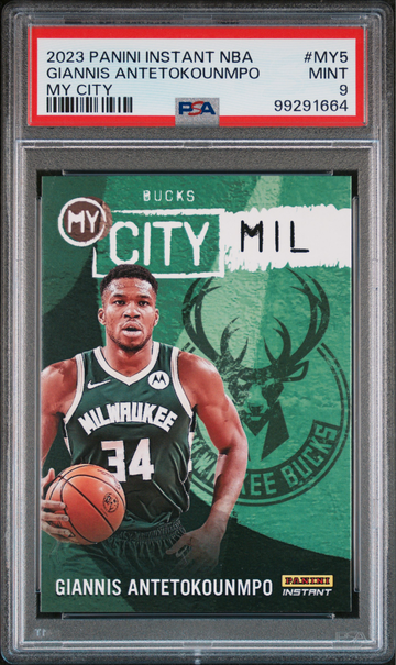Giannis Antetokounmpo 2023 Panini MyCity NBA #MY-5 Basketball Card PSA 9 Mint