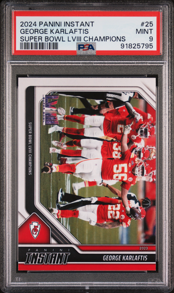 George Karlaftis 2023 Panini NFL Superbowl Champions #25 Card PSA 9 Mint