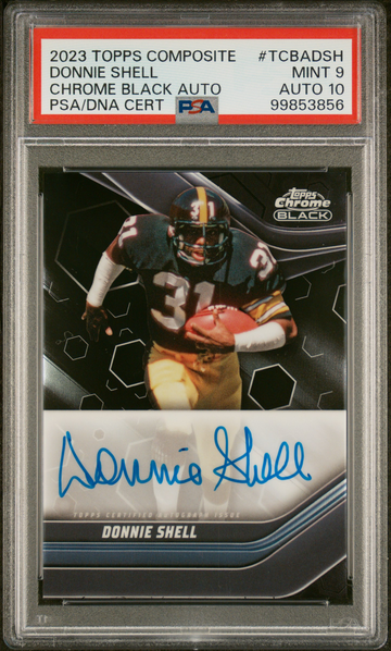 Donnie Shell 2023 Topps Chrome Black NFL #TCBA-DSH PSA 9 Auto 10