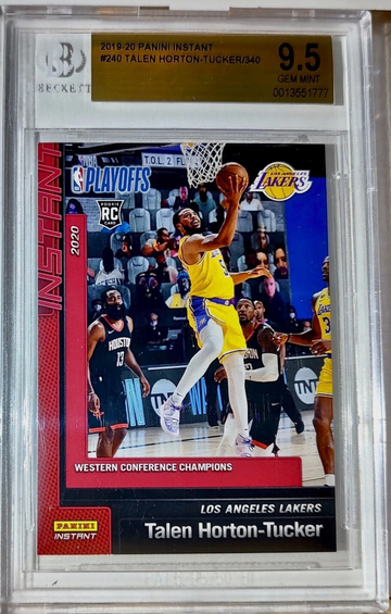 Talen Horton-Tucker 2019-20 Panini NBA #240 Rookie 1 of 340 BGS 9.5 Gem Lakers