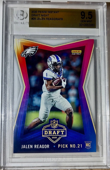 Jalen Reagor 2020 Panini NFL #28 Draft Night Rookie 1 of 478 BGS 9.5 Gem Eagles