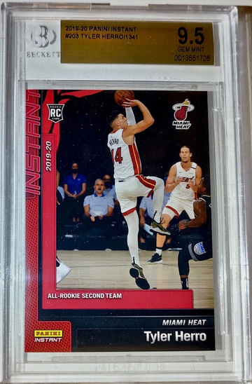 Tyler Herro 2019-20 Panini NBA #203 Rookie Basketball 1 of 1341 BGS 9.5 Gem Heat