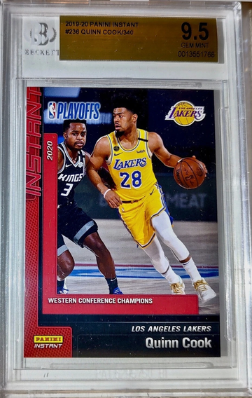 Quinn Cook 2019-20 Panini NBA #236 Card 1 of 340 BGS 9.5 Gem Mint LA Lakers