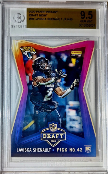 Laviska Shenault Jr. 2020 Panini NFL #19 Draft Rookie 1 of 450 BGS 9.5 Jaguars