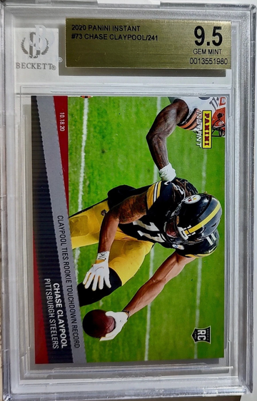 Chase Claypool 2020 Panini NFL #73 Rookie 1 of 241 BGS 9.5 Gem Mint Steelers