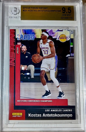 Kostas Antetokounmpo 2019-20 Panini NBA #231 Card 1/340 BGS 9.5 Gem Mint Lakers