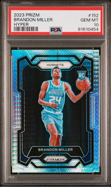 2023 PANINI PRIZM BRANDON MILLER #152 HYPER ROOKIE RC PSA 10