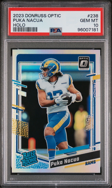 2023 DONRUSS OPTIC PUKA NACUA #238 RATED ROOKIE HOLO PRIZM PSA 10