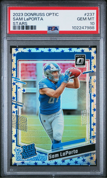 2023 DONRUSS OPTIC #237 SAM LAPORTA RATED ROOKIE STARS PSA 10