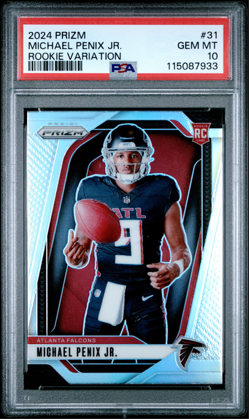 2024 PRIZM MICHAEL PENIX #31 VARIATION ROOKIE RC PSA 10 FALCONS