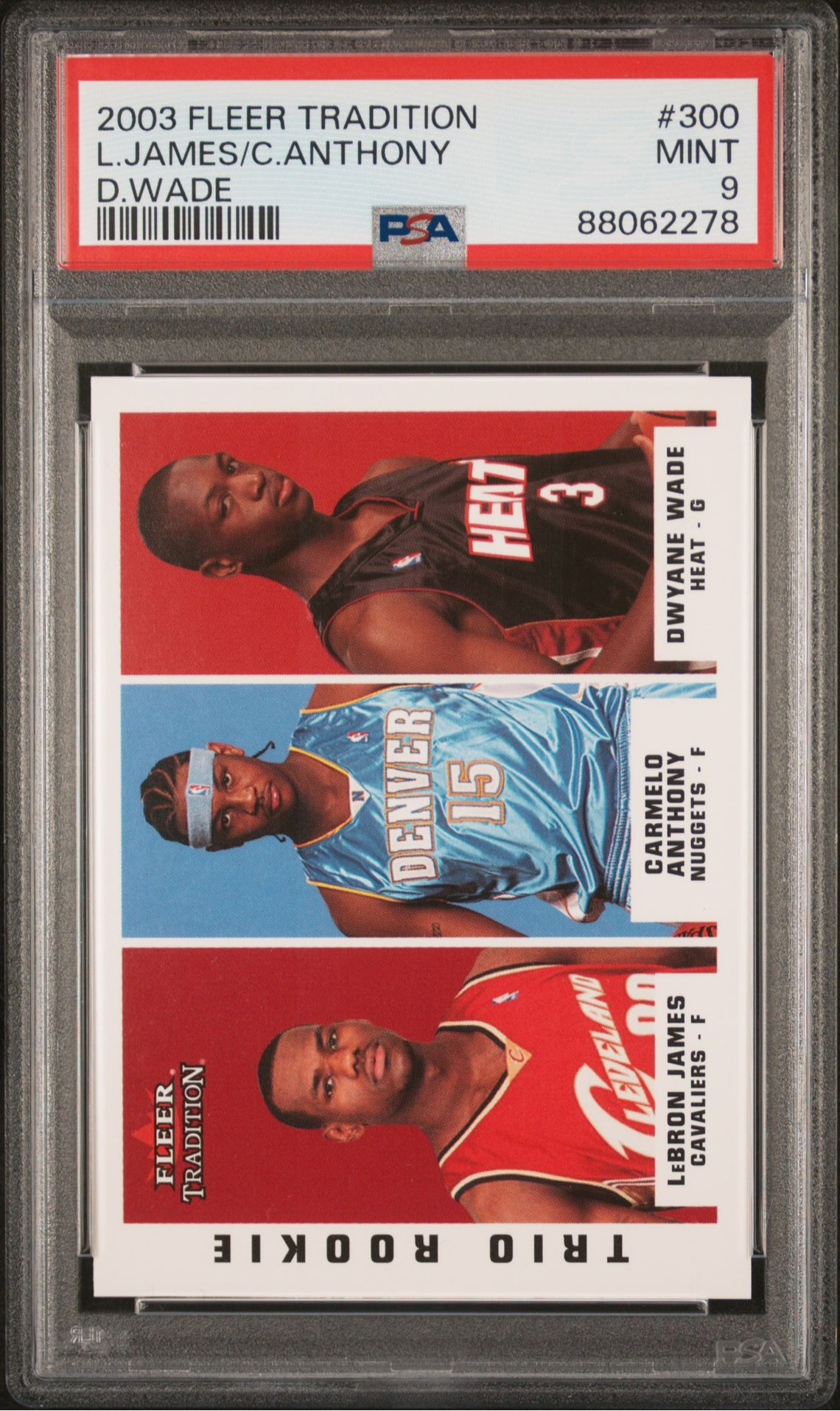 2003 Fleer LeBron James, Dwyane Wade, & Carmelo Anthony Trio