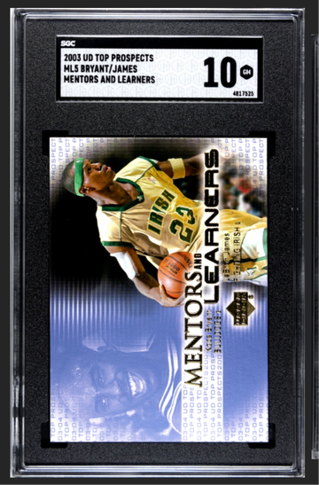 2003 Lebron James Kobe Bryant Upper Deck Mentors and Learners SGC 10