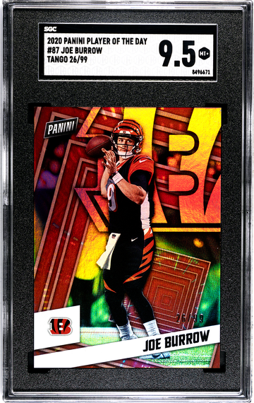 2020 Panini Player of the Day #87 Joe Burrow Tango #/99 RC SGC 9.5 MT+