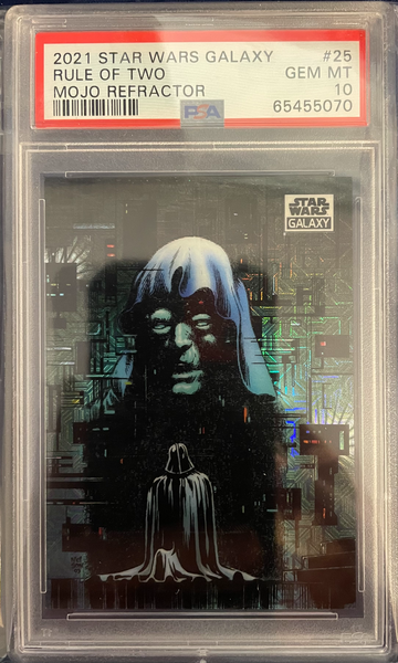 2021 Star Wars Galaxy Rule of Two Mojo Refractor SP S/N #/50 PSA 10 GEM MT