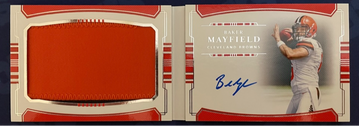2018 Panini National Treasures Baker Mayfield RPA Rookie Jumbo Patch Booklet #/99