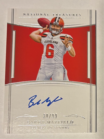 2018 baker mayfield national treasures signatures auto /99