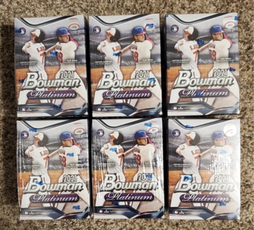 2021 Bowman Platinum Baseball Blaster Box Lot of 6 Factory Sealed MLB